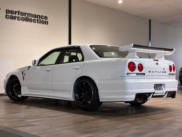 スカイライン ２５ＧＴ－Ｘ　外装リフレッシュパール塗装　フロントワイドフェンダー　新品エアロ　新品リアウィング　新品砲弾マフラー　新品ＢＬＩＴＺフルタップ車高調　新品クロススピードＲＳ９　新品タイヤ　キャリパーイエロー塗装（55枚目）