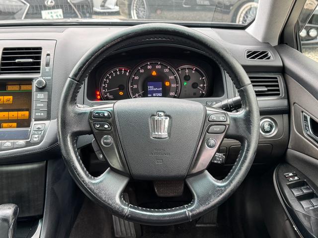 クラウン ２．５アスリート　ナビパッケージ　２５００ｃｃ　２０２ブラック　新品車高調　新品タイヤ　新品ＡＭＥシュタイナーＡＬＥＳＳオリジナルカラーホイール　スマートキーｘ２本　パワーシートＢｌｕｅｔｏｏｔｈオーディオ対応　バックカメラ（38枚目）