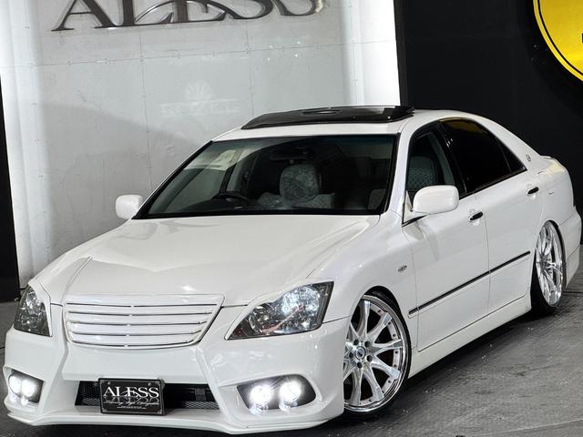 クラウン アスリート　サンルーフ　ＲＯＺＥＬエアロ　ツインフォグキット　ＷＯＲＫシュバート２０インチ　新品車高調　新品タイヤ組替済　スマートキー　プッシュスタート　パワーシート（19枚目）