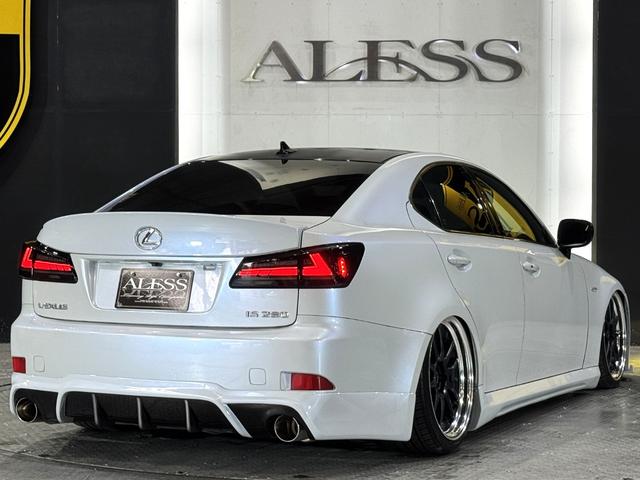 ＩＳ ＩＳ２５０　バージョンＩ　エアサス公認済　ハーフレザーシート　現行ルックスピンドルグリルキット　３眼ＬＥＤヘッド　ＬＥＤファイバーテール　ＷＯＲＫエモーション１９インチ　社外リアマフラー（31枚目）