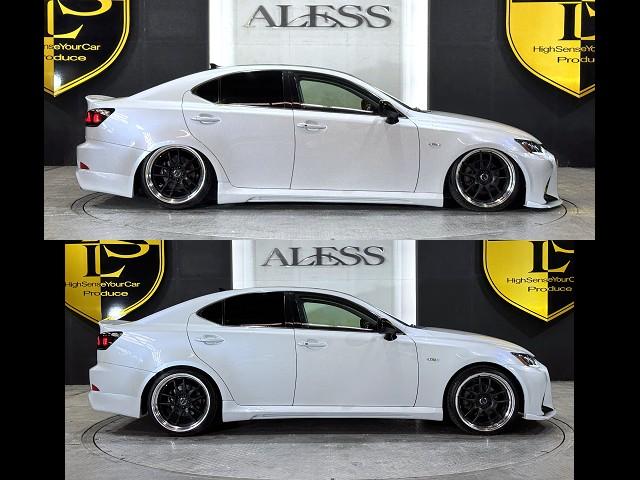 ＩＳ ＩＳ２５０　バージョンＩ　エアサス公認済　ハーフレザーシート　現行ルックスピンドルグリルキット　３眼ＬＥＤヘッド　ＬＥＤファイバーテール　ＷＯＲＫエモーション１９インチ　社外リアマフラー（33枚目）