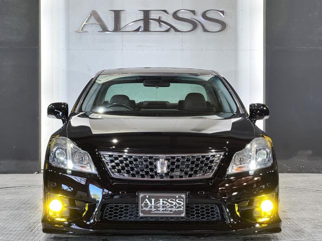 クラウン アスリート 200系 後期モデル 2500cc レギュラーガソリン車 Bluetoothオーディオ対応 黒革シート 新品車高調 新品タイヤ 新品19インチホイールALESSオリジナルカラー ハーフエアロ(12枚目)