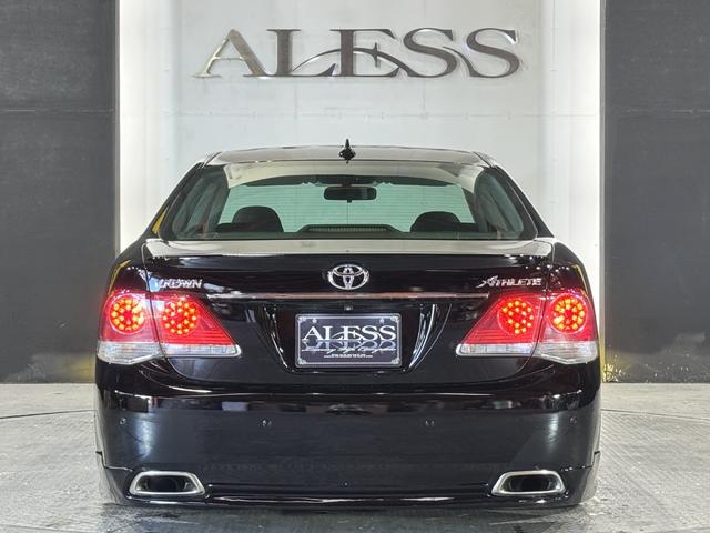 クラウン アスリート 200系 後期モデル 2500cc レギュラーガソリン車 Bluetoothオーディオ対応 黒革シート 新品車高調 新品タイヤ 新品19インチホイールALESSオリジナルカラー ハーフエアロ(25枚目)