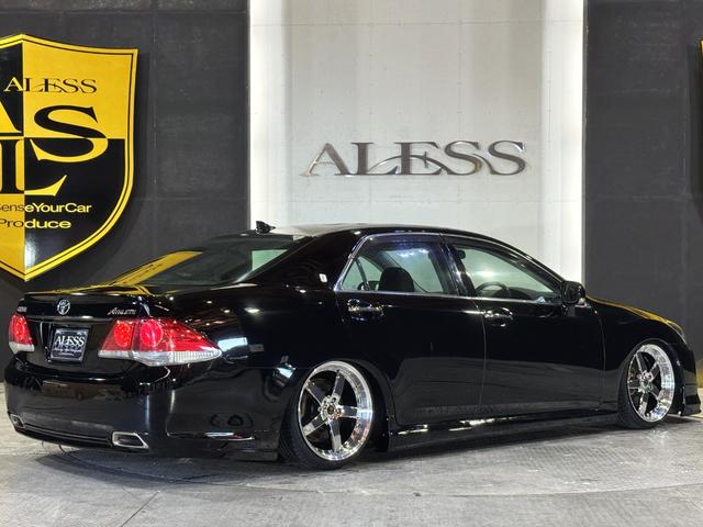 クラウン アスリート 200系 後期モデル 2500cc レギュラーガソリン車 Bluetoothオーディオ対応 黒革シート 新品車高調 新品タイヤ 新品19インチホイールALESSオリジナルカラー ハーフエアロ(31枚目)