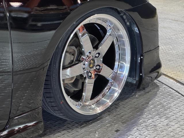 クラウン アスリート 200系 後期モデル 2500cc レギュラーガソリン車 Bluetoothオーディオ対応 黒革シート 新品車高調 新品タイヤ 新品19インチホイールALESSオリジナルカラー ハーフエアロ(37枚目)