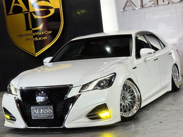 クラウンハイブリッド アスリートＳ　後期モデル　４４７００ｋｍ　ＷＯＲＫ　ＶＳ－ＸＶ１９インチ　ＴＥＩＮ車高調　ＶＡＬＥＮＴＩテール　キャンバーアダプター　４本出しマフラー　Ｂｌｕｅｔｏｏｔｈ対応　レギュラーガソリン車　スマートキー２本（16枚目）