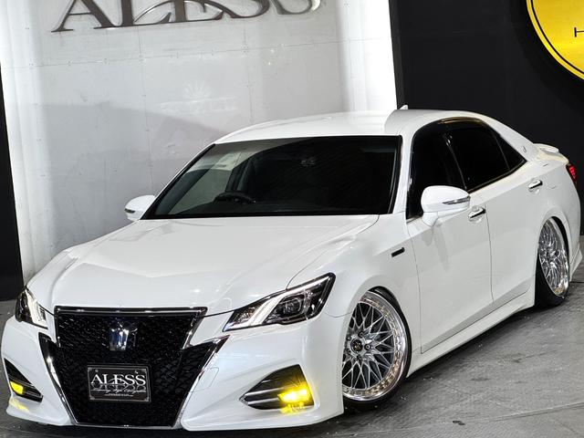 クラウンハイブリッド アスリートＳ　後期モデル　４４７００ｋｍ　ＷＯＲＫ　ＶＳ－ＸＶ１９インチ　ＴＥＩＮ車高調　ＶＡＬＥＮＴＩテール　キャンバーアダプター　４本出しマフラー　Ｂｌｕｅｔｏｏｔｈ対応　レギュラーガソリン車　スマートキー２本（19枚目）