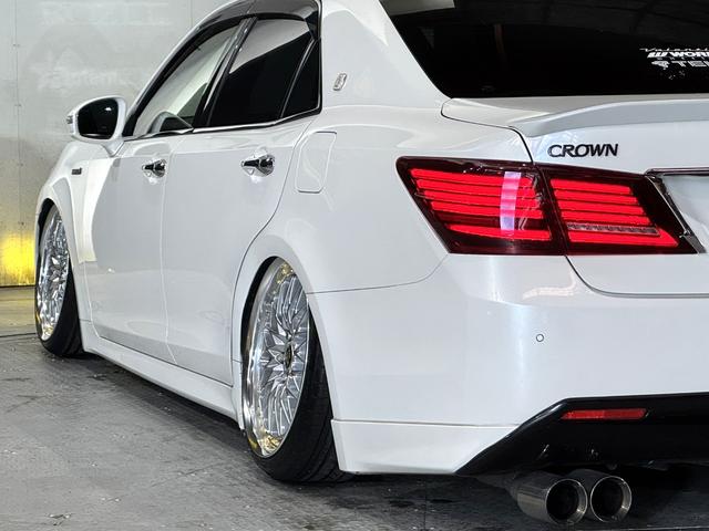 クラウンハイブリッド アスリートＳ　後期モデル　４４７００ｋｍ　ＷＯＲＫ　ＶＳ－ＸＶ１９インチ　ＴＥＩＮ車高調　ＶＡＬＥＮＴＩテール　キャンバーアダプター　４本出しマフラー　Ｂｌｕｅｔｏｏｔｈ対応　レギュラーガソリン車　スマートキー２本（26枚目）