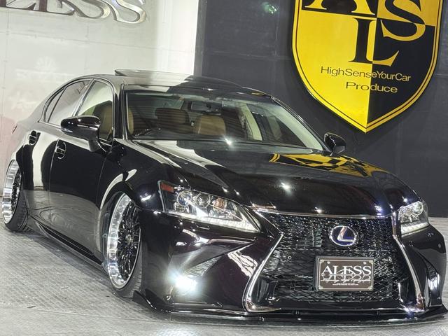 ＧＳ ＧＳ４５０ｈ　バージョンＬ　本革シート　サンルーフ　エアサス　後期ルックスピンドルグリルキット　一文字ＬＥＤテール　エンジンスターター　新品タイヤ　新品ホイール２０インチシュタイナー　Ｂｌｕｅｔｏｏｔｈ対応　ラメ入ダークパープル（2枚目）