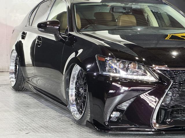 ＧＳ ＧＳ４５０ｈ　バージョンＬ　本革シート　サンルーフ　エアサス　後期ルックスピンドルグリルキット　一文字ＬＥＤテール　エンジンスターター　新品タイヤ　新品ホイール２０インチシュタイナー　Ｂｌｕｅｔｏｏｔｈ対応　ラメ入ダークパープル（15枚目）
