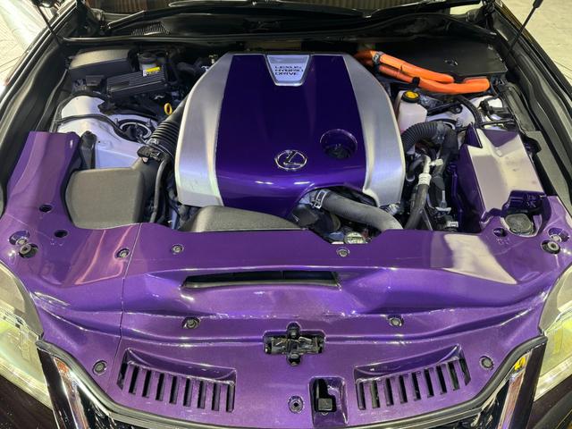 ＧＳ ＧＳ４５０ｈ　バージョンＬ　本革シート　サンルーフ　エアサス　後期ルックスピンドルグリルキット　一文字ＬＥＤテール　エンジンスターター　新品タイヤ　新品ホイール２０インチシュタイナー　Ｂｌｕｅｔｏｏｔｈ対応　ラメ入ダークパープル（42枚目）