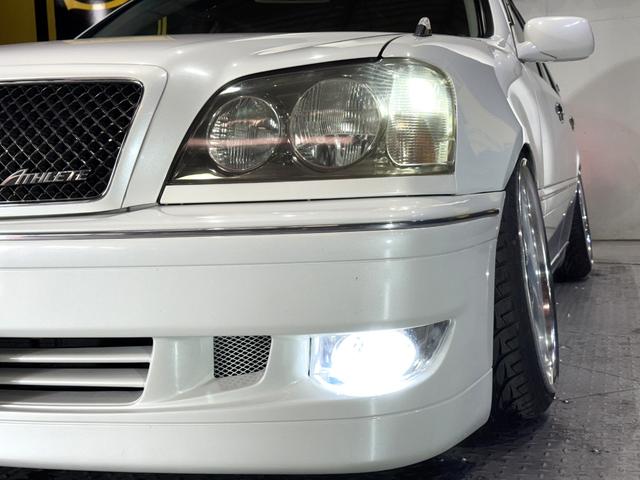 クラウン アスリートＶ　後期モデル　１ＪＺターボエンジン　ＡＩＭＧＡＩＮフルエアロ　ＲＳＲ車高調　メデューサ１８インチホイール　前後アッパーアーム　マフラー　１ＪＺＧＴＥエンジン（16枚目）