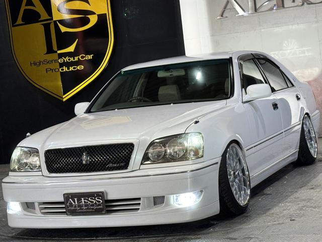 クラウン アスリートＶ　後期モデル　１ＪＺターボエンジン　ＡＩＭＧＡＩＮフルエアロ　ＲＳＲ車高調　メデューサ１８インチホイール　前後アッパーアーム　マフラー　１ＪＺＧＴＥエンジン（17枚目）