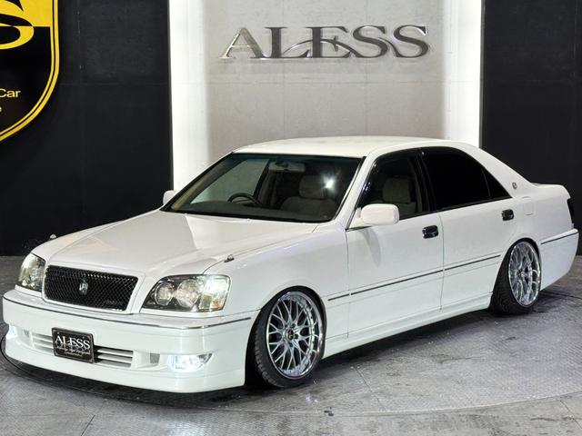 クラウン アスリートＶ　後期モデル　１ＪＺターボエンジン　ＡＩＭＧＡＩＮフルエアロ　ＲＳＲ車高調　メデューサ１８インチホイール　前後アッパーアーム　マフラー　１ＪＺＧＴＥエンジン（21枚目）
