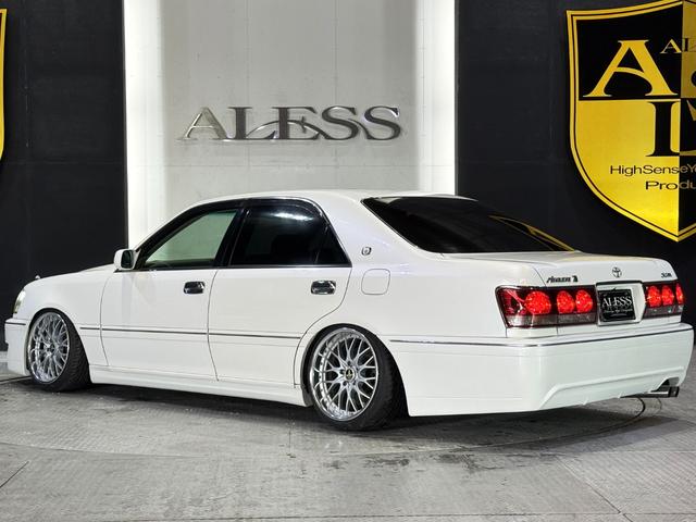 クラウン アスリートＶ　後期モデル　１ＪＺターボエンジン　ＡＩＭＧＡＩＮフルエアロ　ＲＳＲ車高調　メデューサ１８インチホイール　前後アッパーアーム　マフラー　１ＪＺＧＴＥエンジン（24枚目）