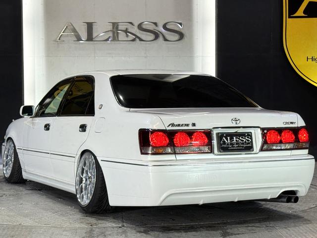 クラウン アスリートＶ　後期モデル　１ＪＺターボエンジン　ＡＩＭＧＡＩＮフルエアロ　ＲＳＲ車高調　メデューサ１８インチホイール　前後アッパーアーム　マフラー　１ＪＺＧＴＥエンジン（25枚目）