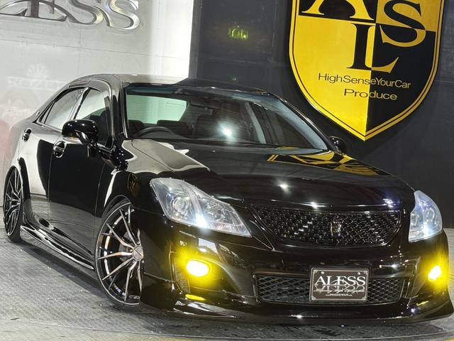 クラウン 2.5アスリート ナビパッケージ 200系 黒革シート 新品車高調 レグザス20インチホイール タイヤ4本新品交換済 フルエアロ ZEROパワーチャンバー クスコタワーバー Bluetoothオーディオ対応 パワーシートシートヒーター(14枚目)