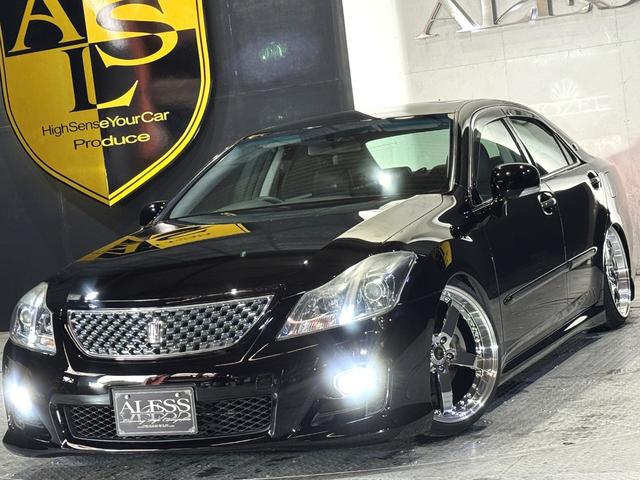 クラウン 2.5アスリート ナビパッケージ 200系 黒革シート 新品車高調 新品タイヤ 新品ALESSオリジナルカラー19インチホイール Bluetoothオーディオ対応 スマートキープッシュスタート バックカメラ ETC(17枚目)