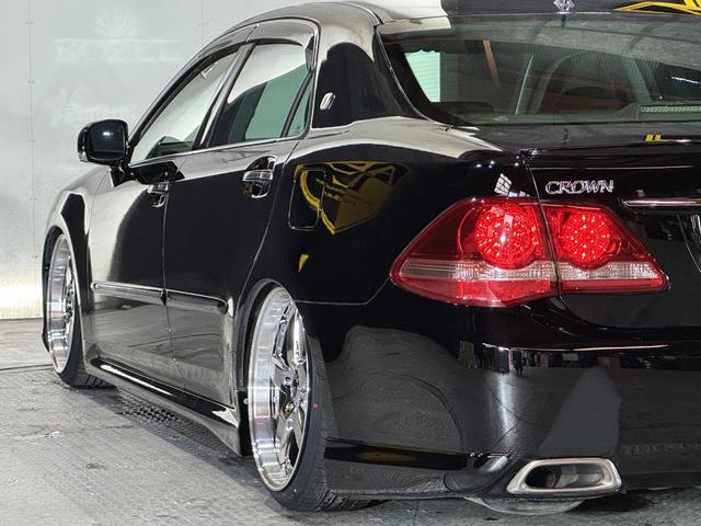 クラウン 2.5アスリート ナビパッケージ 200系 黒革シート 新品車高調 新品タイヤ 新品ALESSオリジナルカラー19インチホイール Bluetoothオーディオ対応 スマートキープッシュスタート バックカメラ ETC(27枚目)