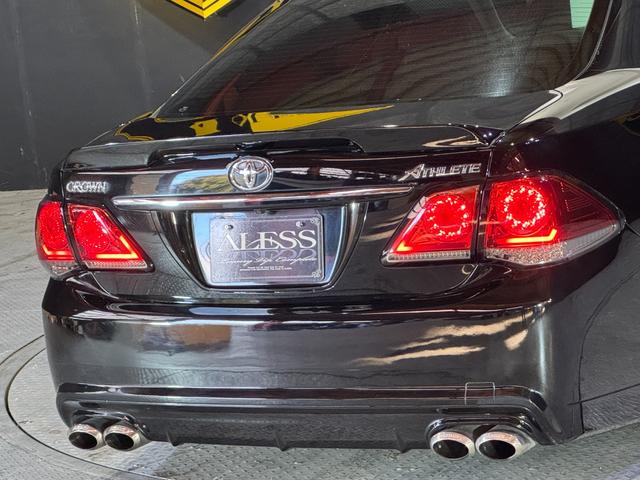 クラウン アスリート　２００系後期モデル　黒革シートサンルーフ　Ｂｌｕｅｔｏｏｔｈオーディオ対応　レギュラーガソリン　ＡＩＭＧＡＩＮフルエアロ　カールソン２０インチ　ＡＩＭＧＡＩＮマフラー　コンビステアリング　ＲＳＲ車高調（29枚目）