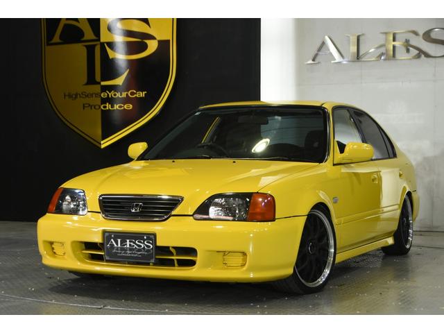 インテグラＳＪ ＥＸｉ　インテグラＳＪ　純正５速マニュアル車　黄色全塗装　車高調　１７インチアルミホイール（42枚目）