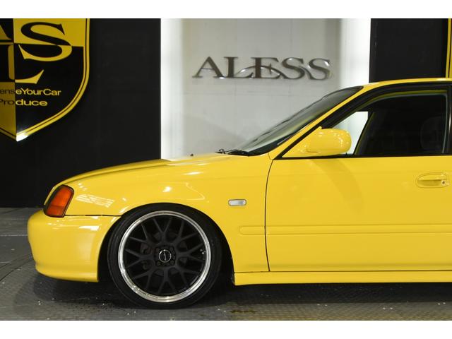 インテグラＳＪ ＥＸｉ　インテグラＳＪ　純正５速マニュアル車　黄色全塗装　車高調　１７インチアルミホイール（52枚目）
