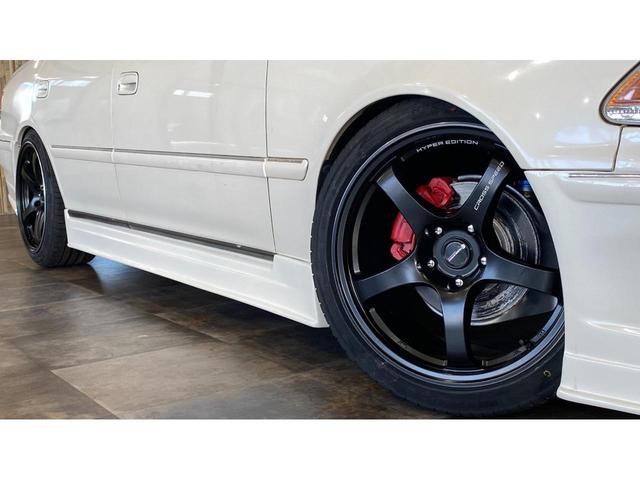マークII グランデ　新品クロススピードハイパーエディション　ＣＲ５　１８インチアルミホイール　新品タイヤ　新品フルタップ車高調（33枚目）