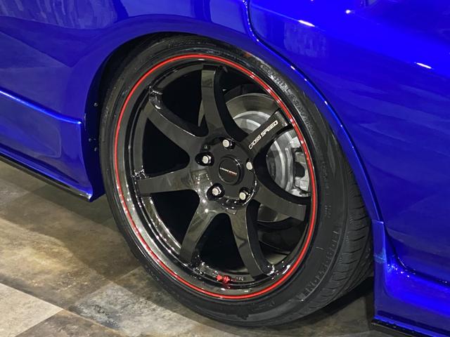 スカイライン 25GT-V ER34 スカイライン AT車 修復歴無 ワンオーナー 新車から24年間毎年日産点検記録簿あり 新品URASワイドフェンダー 新品エアロ 新品リアウイング 新品車高調 新品18アルミ新品タイヤ(40枚目)