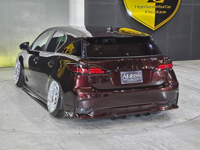 ＣＴ ＣＴ２００ｈ　バージョンＣ　ソニックアゲートカラーオールペン　Ｔディメンド鬼キャン仕様　ワンオフハイスピードエアサス　ＷＯＲＫ１９インチ左右出しマフラー　ＲＥＣＡＲＯシート　ＢＩＧブレーキ　大画面ナビ（64枚目）