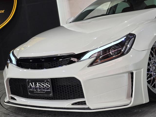 マークＸ 　後期ＧＲルックカスタム　新品フルタップ車高調　後期ランプ　４本出しマフラーカッター　ＡＬＥＳＳメッキ１９インチホイール　ディーラーオプションナビ（9枚目）