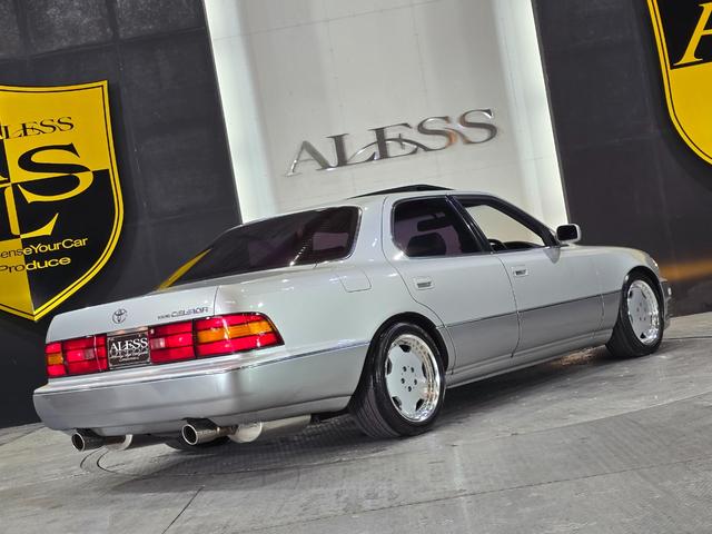 セルシオ C仕様 前期最終型 走行距離1万6千キロ ワンオーナー 当時物シュティッヒディッシュ17インチ 純正サンルーフ 純正グレー革シート 純正オプションエアロスポイラー FIELD製サスコン ガナドールマフラー(70枚目)