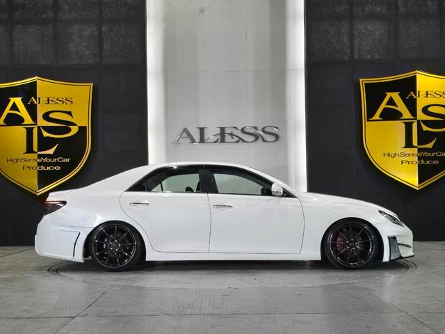 マークＸ ２５０Ｇ　リラックスセレクション・ブラックリミテッド　後期ＧＲルックカスタム　新品１９インチホイール　新品車高調　新品ライト　４本出しマフラーカッター　コンビハンドル　ＳＤナビ　ＥＴＣ（17枚目）