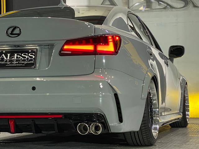 ＩＳ ＩＳ３５０　バージョンＳ　ビス止めオーバーフェンダー　現行ルックエアロ　ＬＥＤヘッド＆テール　ネジ式車高調　新品１９インチシュタイナー　アレスブラック　サンルーフ　マークレビンソン（64枚目）