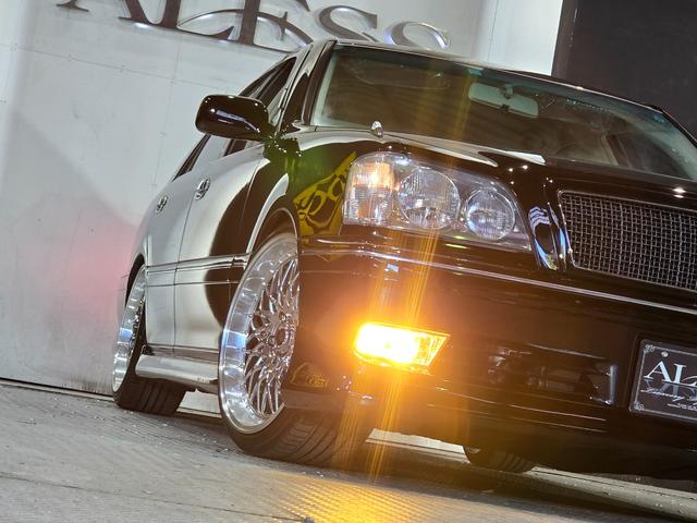 クラウン アスリートG ハーフフルエアロ ブラック全塗装 新品エアロ 新品車高調 新品ALESSメッキ19インチホイール 走行距離5万2千キロ(49枚目)