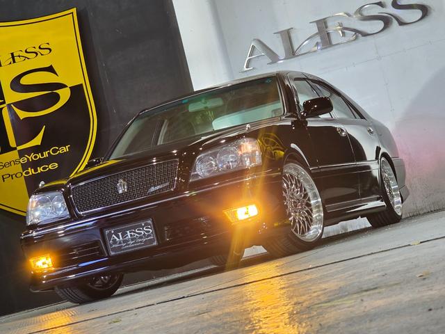 クラウン アスリートG ハーフフルエアロ ブラック全塗装 新品エアロ 新品車高調 新品ALESSメッキ19インチホイール 走行距離5万2千キロ(51枚目)