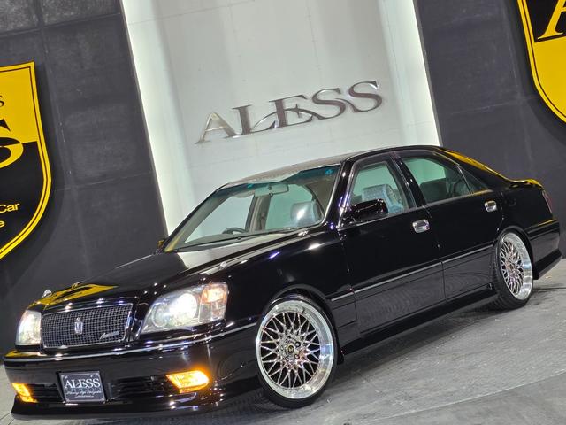 クラウン アスリートG ハーフフルエアロ ブラック全塗装 新品エアロ 新品車高調 新品ALESSメッキ19インチホイール 走行距離5万2千キロ(52枚目)