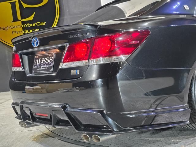 クラウンハイブリッド アスリートG ROJAMコンプリート サンルーフ 黒革シート ALESSメッキ19インチホイール JUNIT4灯フォグ RSR車高調 4本出しマフラー HDDマルチナビ Bluetoothオーディオ レーダー探知機(11枚目)