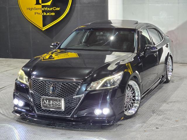 クラウンハイブリッド アスリートG ROJAMコンプリート サンルーフ 黒革シート ALESSメッキ19インチホイール JUNIT4灯フォグ RSR車高調 4本出しマフラー HDDマルチナビ Bluetoothオーディオ レーダー探知機(51枚目)