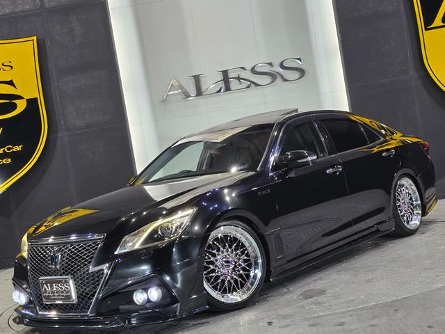 クラウンハイブリッド アスリートG ROJAMコンプリート サンルーフ 黒革シート ALESSメッキ19インチホイール JUNIT4灯フォグ RSR車高調 4本出しマフラー HDDマルチナビ Bluetoothオーディオ レーダー探知機(53枚目)