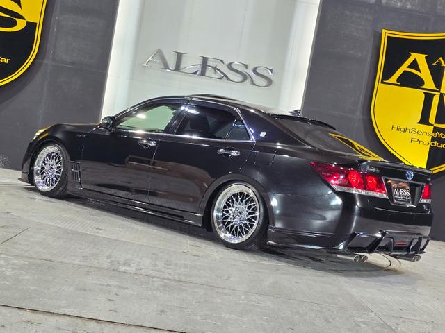 クラウンハイブリッド アスリートG ROJAMコンプリート サンルーフ 黒革シート ALESSメッキ19インチホイール JUNIT4灯フォグ RSR車高調 4本出しマフラー HDDマルチナビ Bluetoothオーディオ レーダー探知機(59枚目)