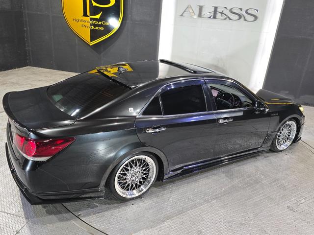 クラウンハイブリッド アスリートG ROJAMコンプリート サンルーフ 黒革シート ALESSメッキ19インチホイール JUNIT4灯フォグ RSR車高調 4本出しマフラー HDDマルチナビ Bluetoothオーディオ レーダー探知機(64枚目)