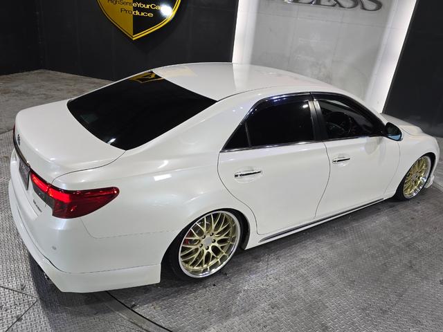 マークX プレミアム WORK19インチ フルタップ車高調 ハーフエアロ スポーツマフラー アルパイン8型SDナビ Bluetoothオーディオ ハーフレザーシート LEDルームランプ(2枚目)