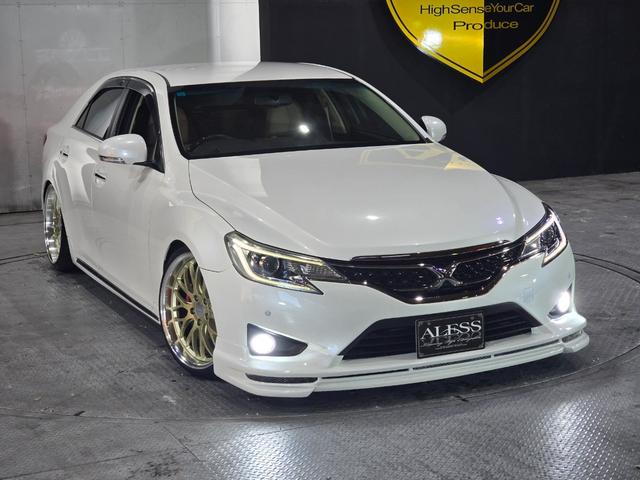 マークX プレミアム WORK19インチ フルタップ車高調 ハーフエアロ スポーツマフラー アルパイン8型SDナビ Bluetoothオーディオ ハーフレザーシート LEDルームランプ(3枚目)