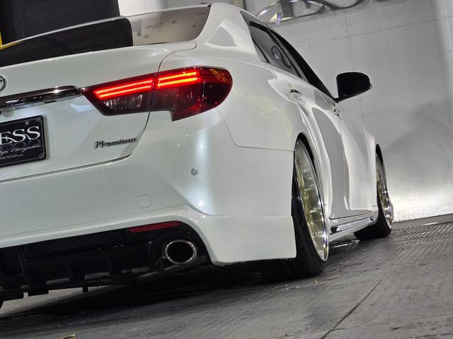 マークX プレミアム WORK19インチ フルタップ車高調 ハーフエアロ スポーツマフラー アルパイン8型SDナビ Bluetoothオーディオ ハーフレザーシート LEDルームランプ(14枚目)