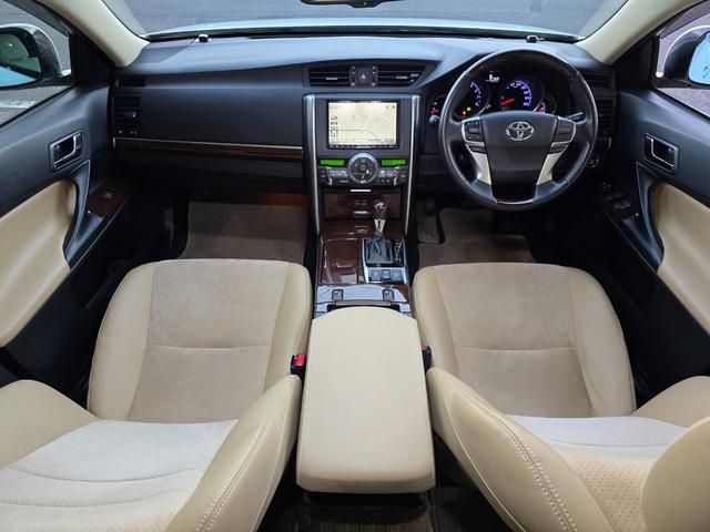 マークX プレミアム WORK19インチ フルタップ車高調 ハーフエアロ スポーツマフラー アルパイン8型SDナビ Bluetoothオーディオ ハーフレザーシート LEDルームランプ(22枚目)