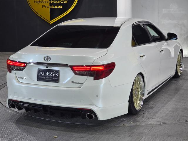 マークX プレミアム WORK19インチ フルタップ車高調 ハーフエアロ スポーツマフラー アルパイン8型SDナビ Bluetoothオーディオ ハーフレザーシート LEDルームランプ(61枚目)