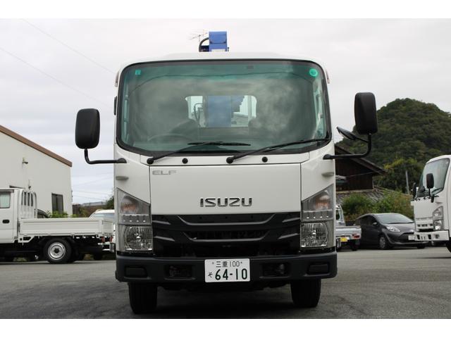 エルフトラック 4段クレーン ラジコン付 2.8t積載 ロング タダノZE264HRE 2.63t吊 フックイン ETC ロープ穴・フック2対 キーレス 車両総重量6365kg 荷台内寸3711-1786-373 床地上高1031(3枚目)