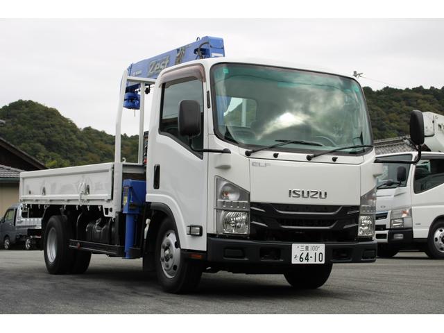 エルフトラック 4段クレーン ラジコン付 2.8t積載 ロング タダノZE264HRE 2.63t吊 フックイン ETC ロープ穴・フック2対 キーレス 車両総重量6365kg 荷台内寸3711-1786-373 床地上高1031(4枚目)