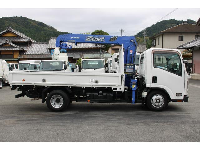 エルフトラック 4段クレーン ラジコン付 2.8t積載 ロング タダノZE264HRE 2.63t吊 フックイン ETC ロープ穴・フック2対 キーレス 車両総重量6365kg 荷台内寸3711-1786-373 床地上高1031(5枚目)