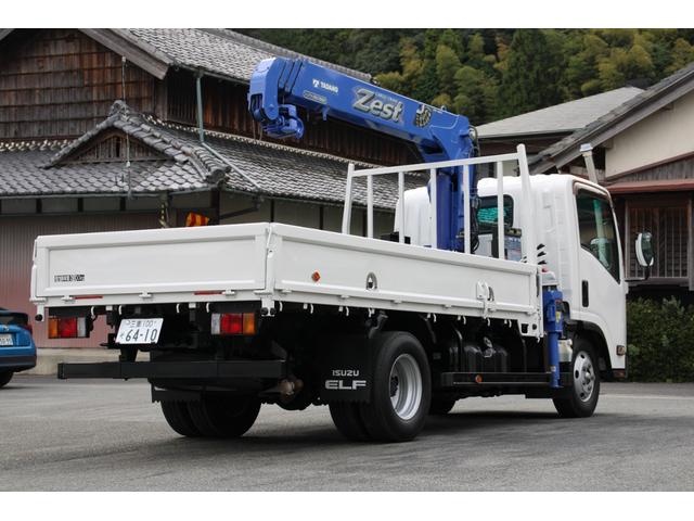 エルフトラック 4段クレーン ラジコン付 2.8t積載 ロング タダノZE264HRE 2.63t吊 フックイン ETC ロープ穴・フック2対 キーレス 車両総重量6365kg 荷台内寸3711-1786-373 床地上高1031(6枚目)